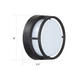 Modern black circular led wall lamp – outdoor warm color lighting