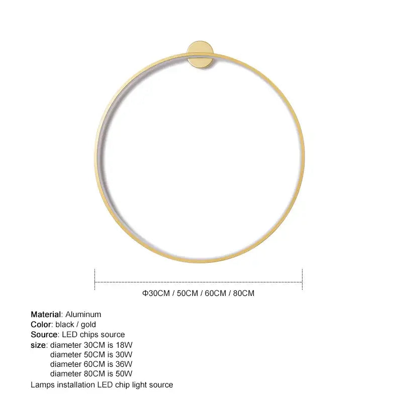 DecorBites™ LED Wall Lights for Modern Circle Decor in Bedroom, Living Room, Restaurant
