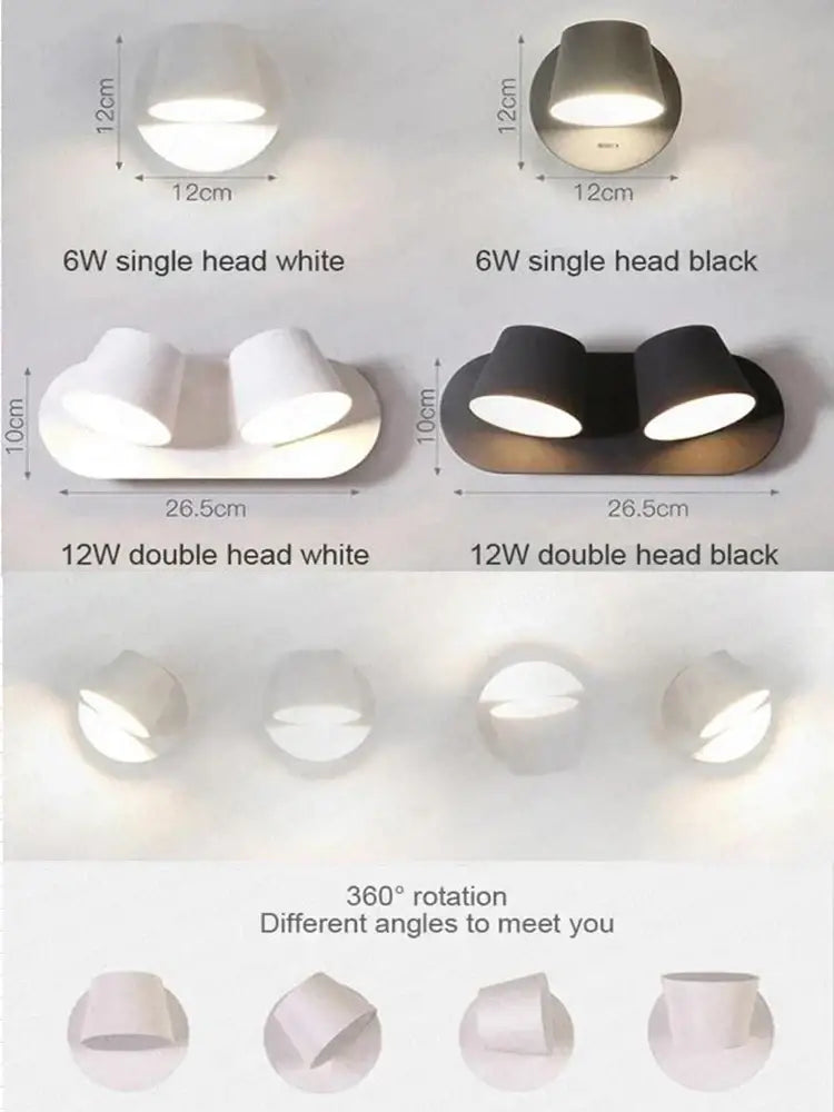 DecorBites™ LED Wall Lamp for Bedroom Bathroom Living Room Decor
