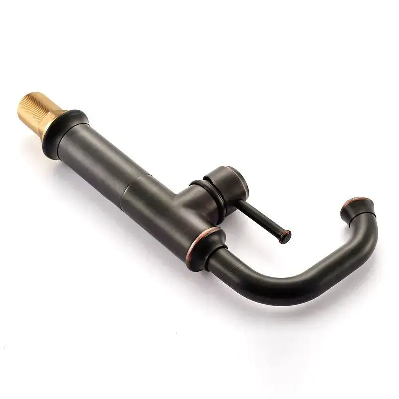 DecorBites™ Black Antique Brass Basin Faucet | Hot Cold Mixer Oil Rubbed Bathroom Sink Tap