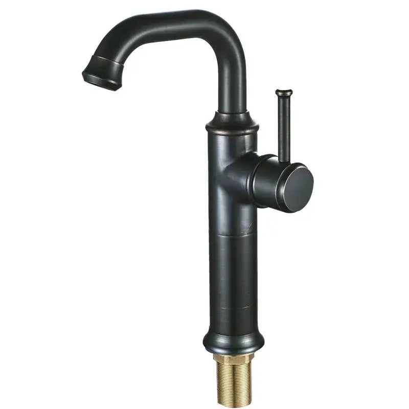 DecorBites™ Black Antique Brass Basin Faucet | Hot Cold Mixer Oil Rubbed Bathroom Sink Tap