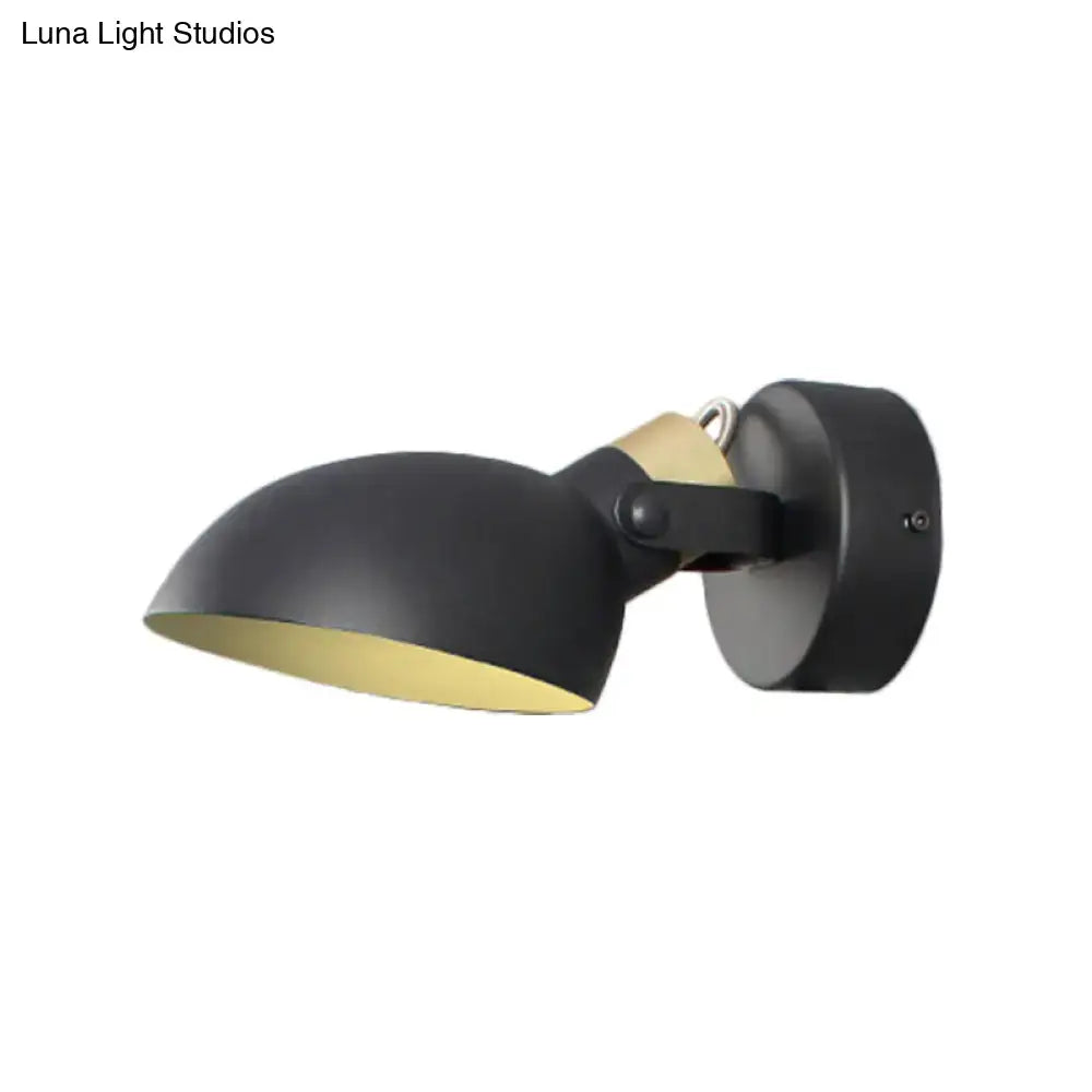 Modern black & cream adjustable wall sconce light bedroom lamp