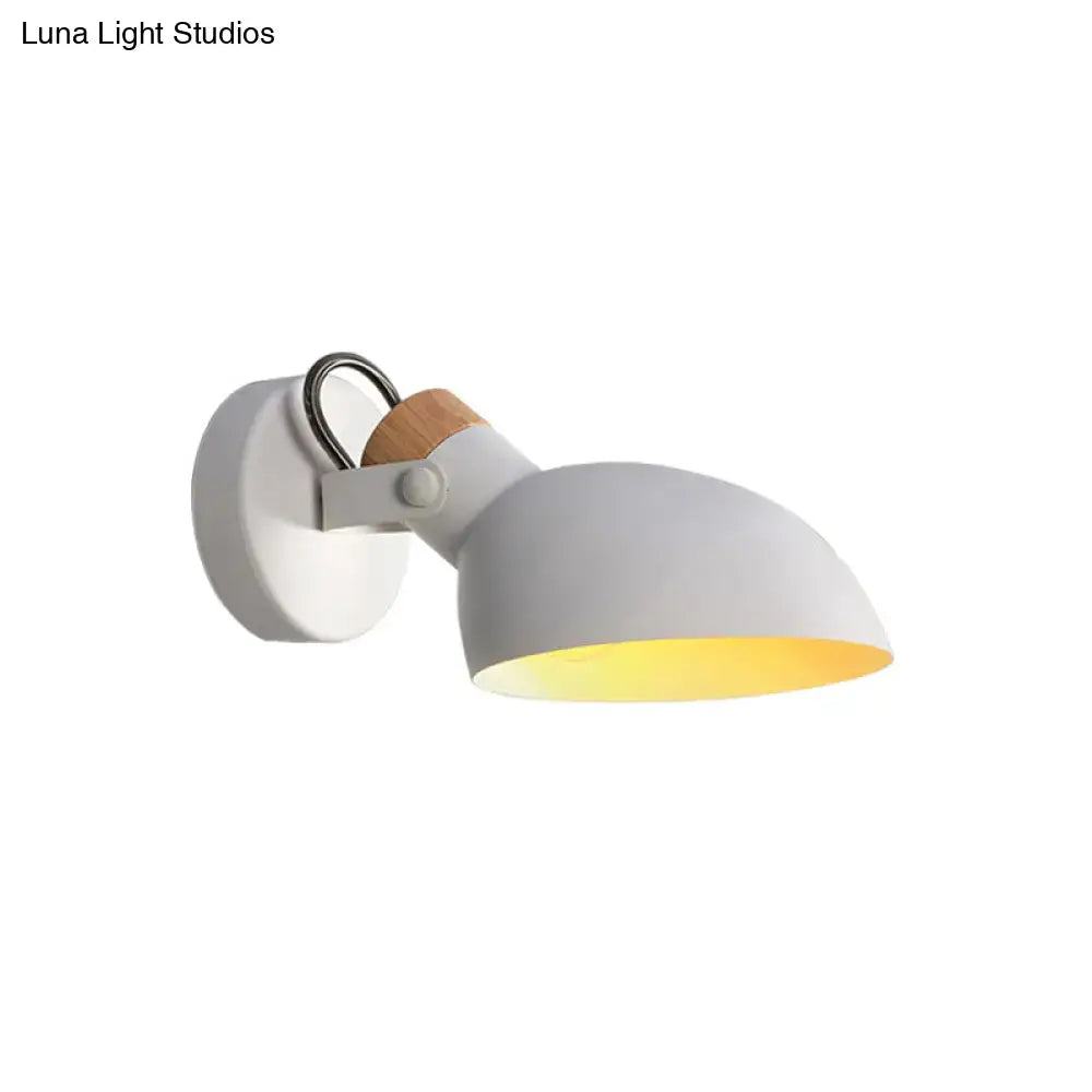Modern black & cream adjustable wall sconce light bedroom lamp