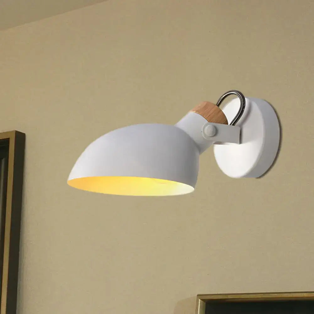 Modern black & cream adjustable wall sconce light bedroom lamp