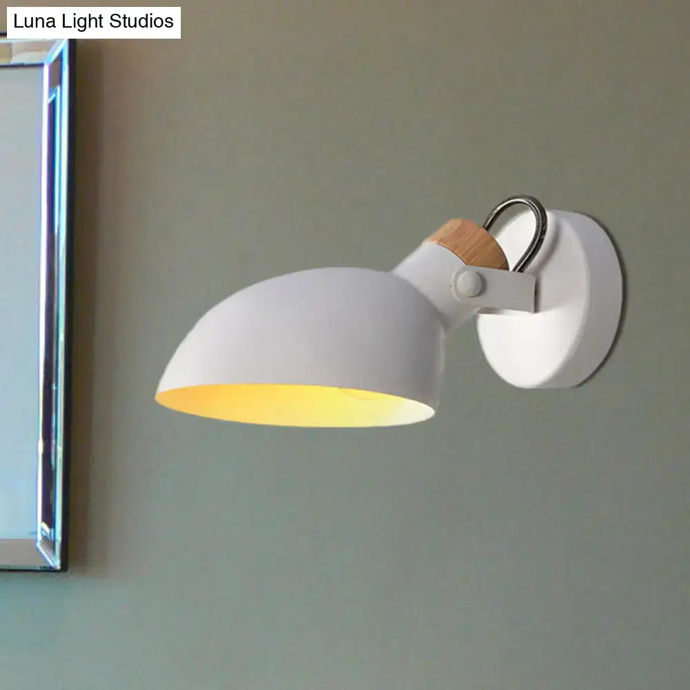 Modern black & cream adjustable wall sconce light bedroom lamp