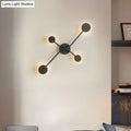 Modern black cross led wall lamp – living room light fixture