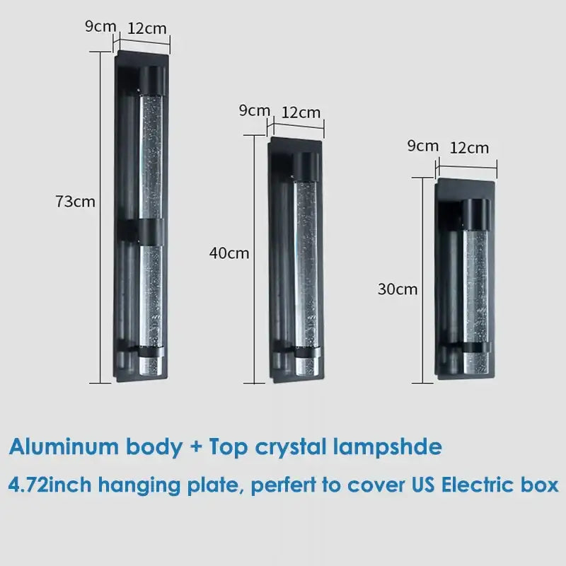 DecorBites™ Crystal Bubble LED Wall Lamp: Stylish Exterior Lighting for Garden, Porch & Entryway