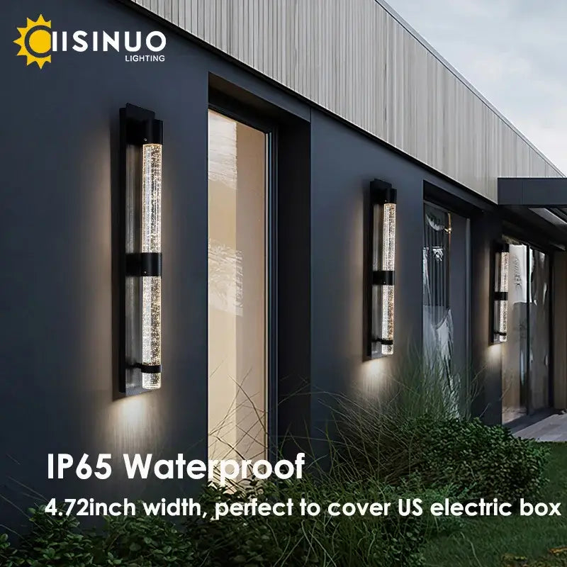 DecorBites™ Crystal Bubble LED Wall Lamp: Stylish Exterior Lighting for Garden, Porch & Entryway