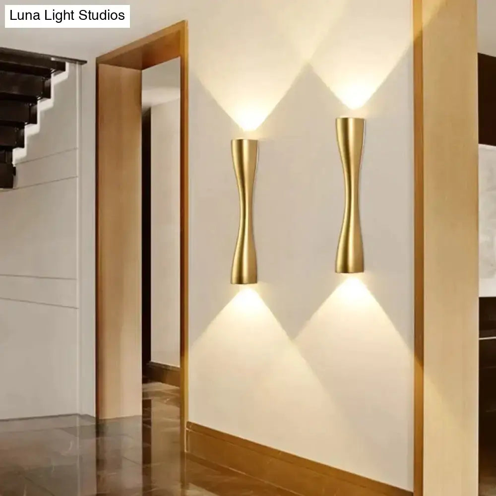 Modern black curved wall sconce outdoor waterproof porch light