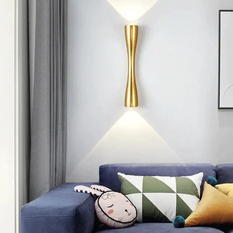 Modern black curved wall sconce outdoor waterproof porch light