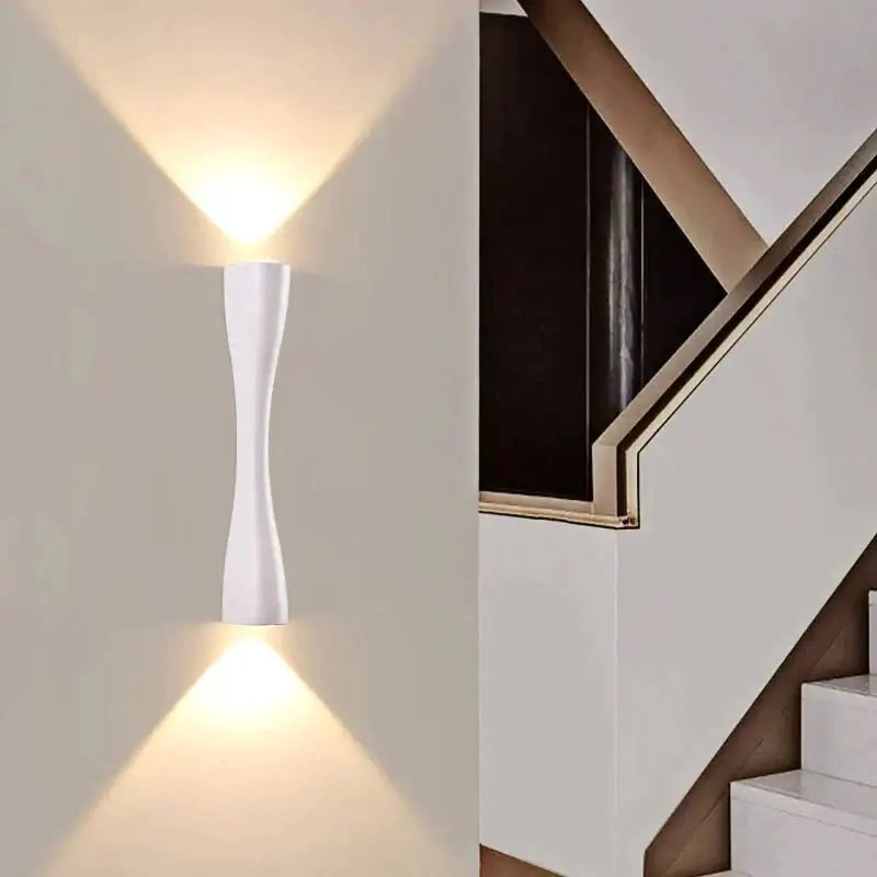 Modern black curved wall sconce outdoor waterproof porch light