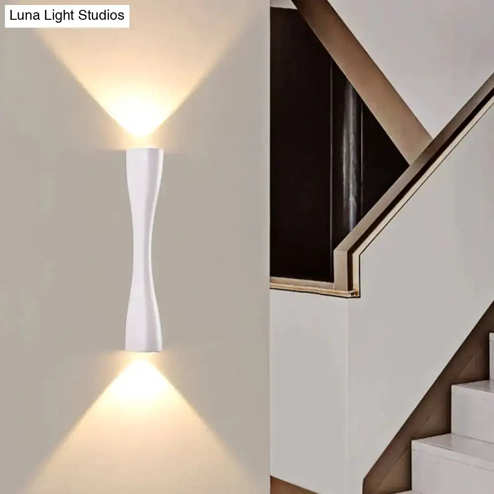 Modern black curved wall sconce outdoor waterproof porch light