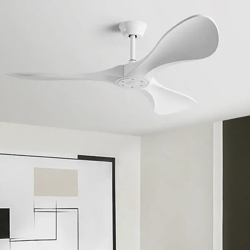 Modern black & dark brown ceiling fan with remote control bedroom