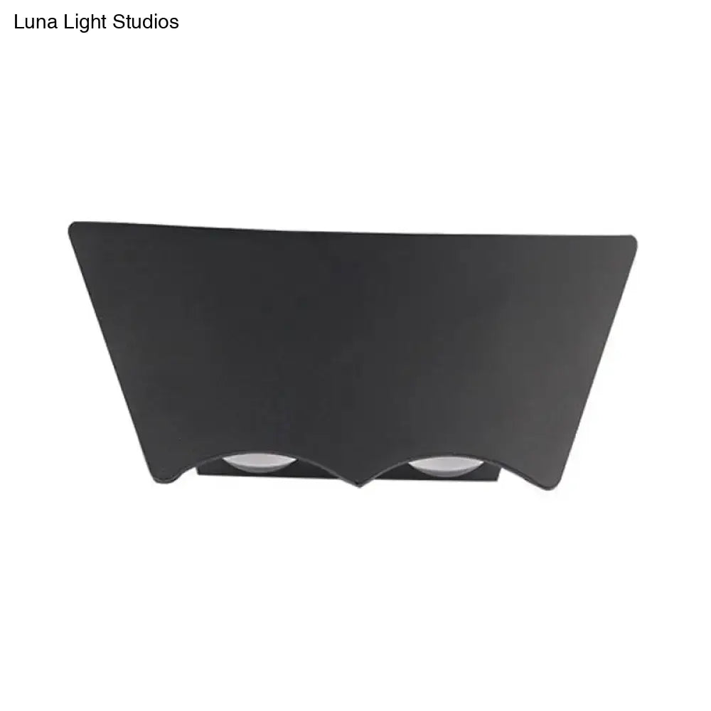 Modern black geometric wall sconce bedroom warm white light