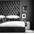 DecorBites™ Modern Black Glass and Metal Wall Light Semi Oval Mount for Bedroom