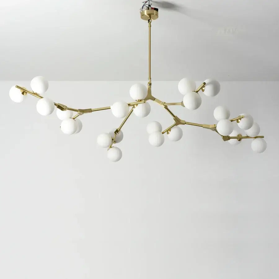 Modern black glass balls led chandelier living room pendant light