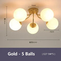 Modern black glass bubble led ceiling light living room