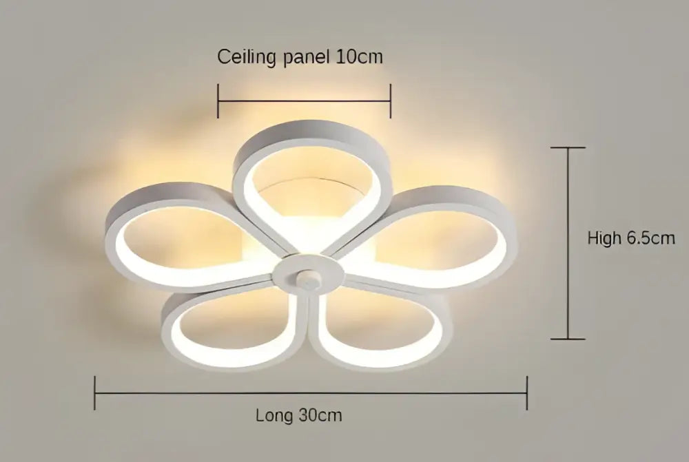 DecorBites™ Acrylic Flower Twisted LED Chandelier Ceiling Lamp for Living Room, Hotel Decor