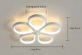 DecorBites™ Acrylic Flower Twisted LED Chandelier Ceiling Lamp for Living Room, Hotel Decor