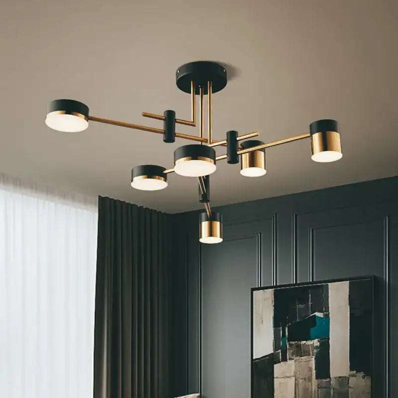 DecorBites™ Black Branch LED Chandelier: Modern Nordic Design for Living Room, Bedroom, Dining Room
