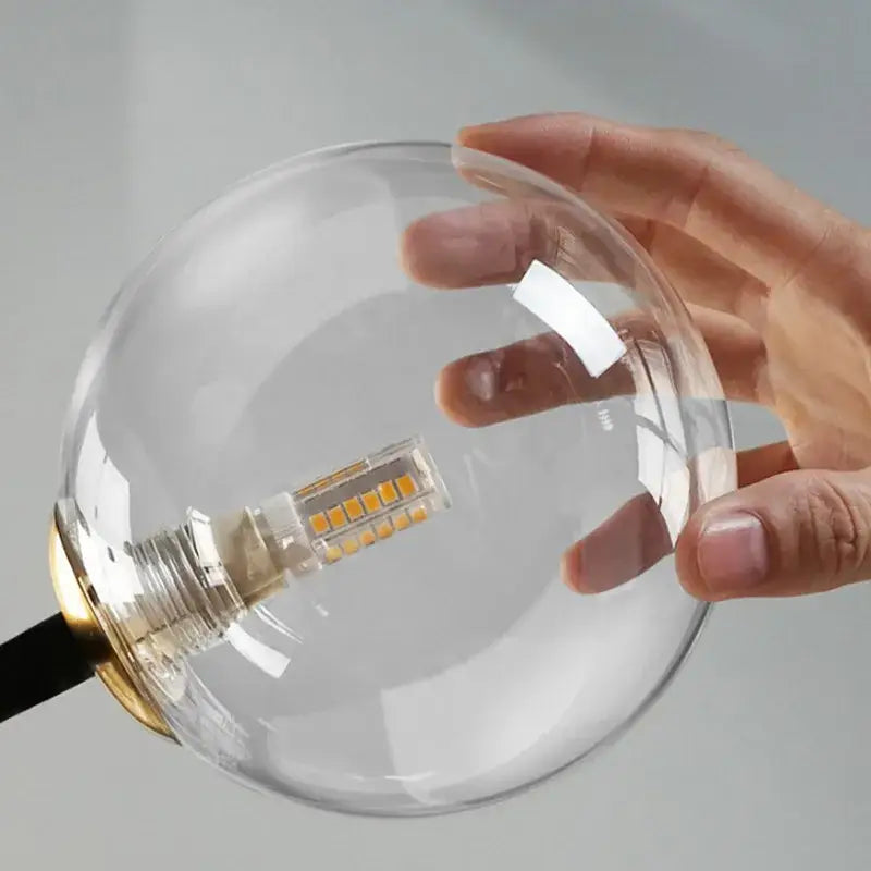 Modern black & gold branching bubbles chandelier dining room light