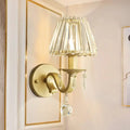 DecorBites™ Modern Style Black/Gold Finish Crystal Shade Wall Sconce for Living Room
