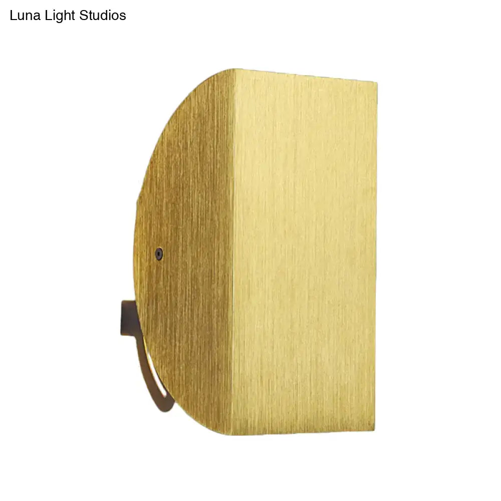 DecorBites™ Modern Aluminum Wall Sconce with Foldable Semicircle Shade - 1 Light, Black/Gold Finish
