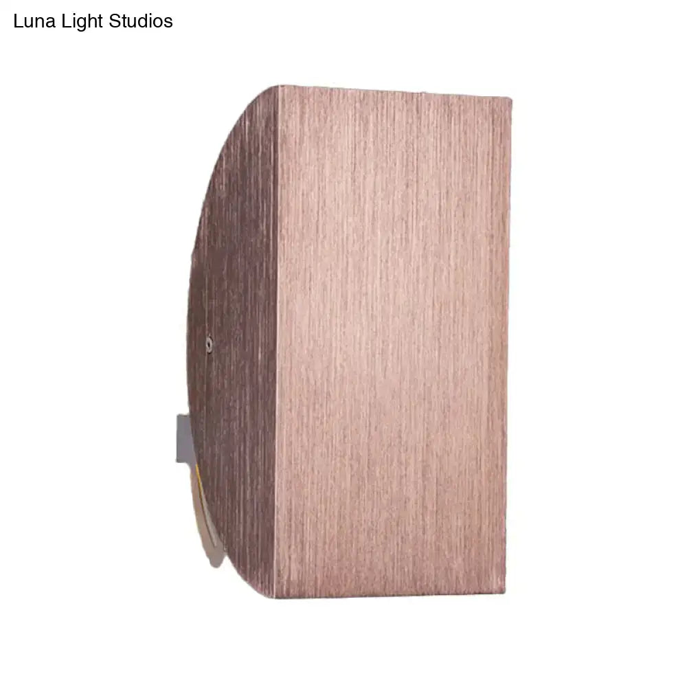 DecorBites™ Modern Aluminum Wall Sconce with Foldable Semicircle Shade - 1 Light, Black/Gold Finish