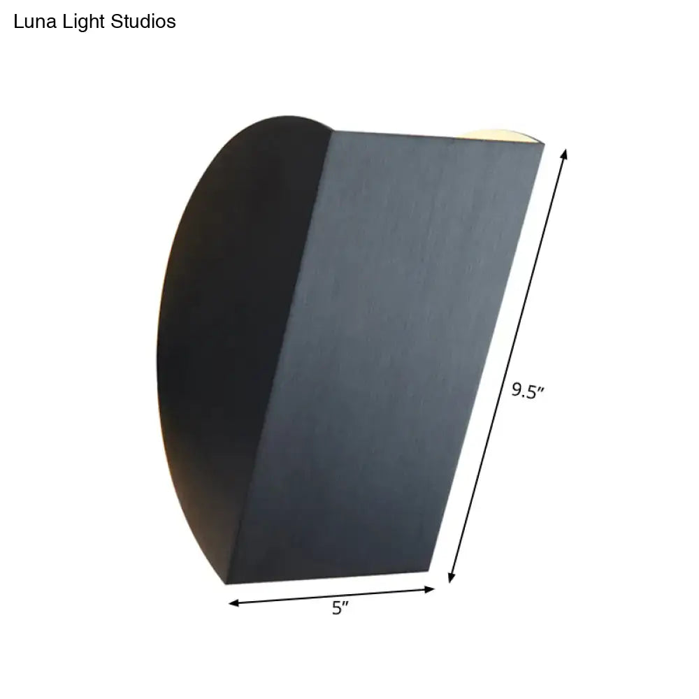DecorBites™ Modern Aluminum Wall Sconce with Foldable Semicircle Shade - 1 Light, Black/Gold Finish