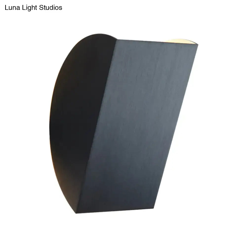 DecorBites™ Modern Aluminum Wall Sconce with Foldable Semicircle Shade - 1 Light, Black/Gold Finish