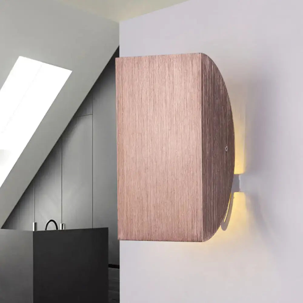 DecorBites™ Modern Aluminum Wall Sconce with Foldable Semicircle Shade - 1 Light, Black/Gold Finish