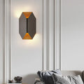Modern black & gold geometric led wall lamp bedroom sconce