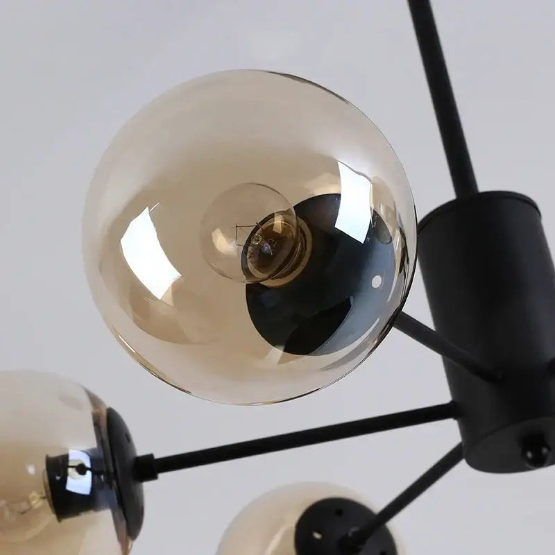 DecorBites™ Black/Gold Glass Pendant Light for Living Room Bedroom Restaurant