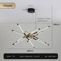 DecorBites™ Black LED Ceiling Chandelier for Nordic Modern Home Decor