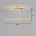 DecorBites™ Black/Gold LED Dining Room Island Chandelier: Modern Minimalist Kitchen Hanging Lamp