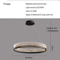 Modern black & gold led pendant light mesh design dining room