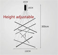 Modern black & gold led stair chandelier living room pendant light