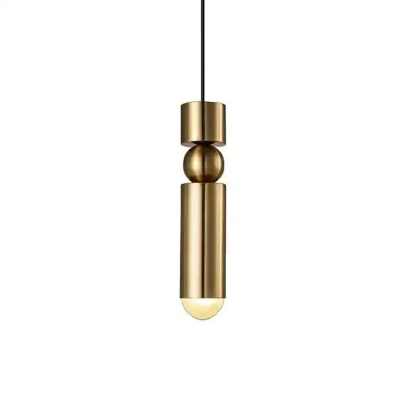 DecorBites™ Black Gold LED Tube Pendant Lamp for Home Shop Decoration