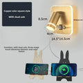 DecorBites™ LED USB Reading Wall Lamp with Dimmable Metal Body and Acrylic Shade
