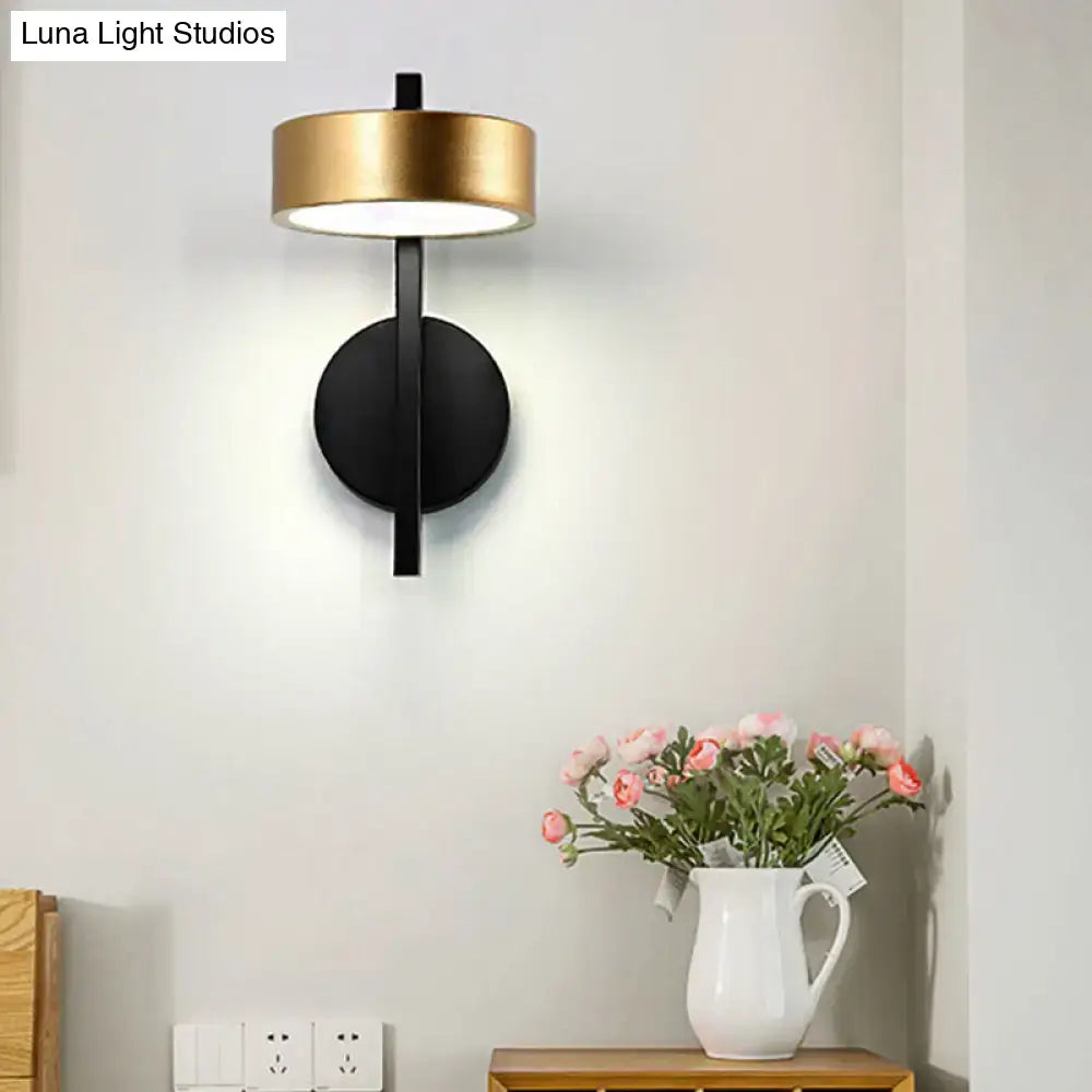 Modern black & gold led wall lamp bedroom reading light