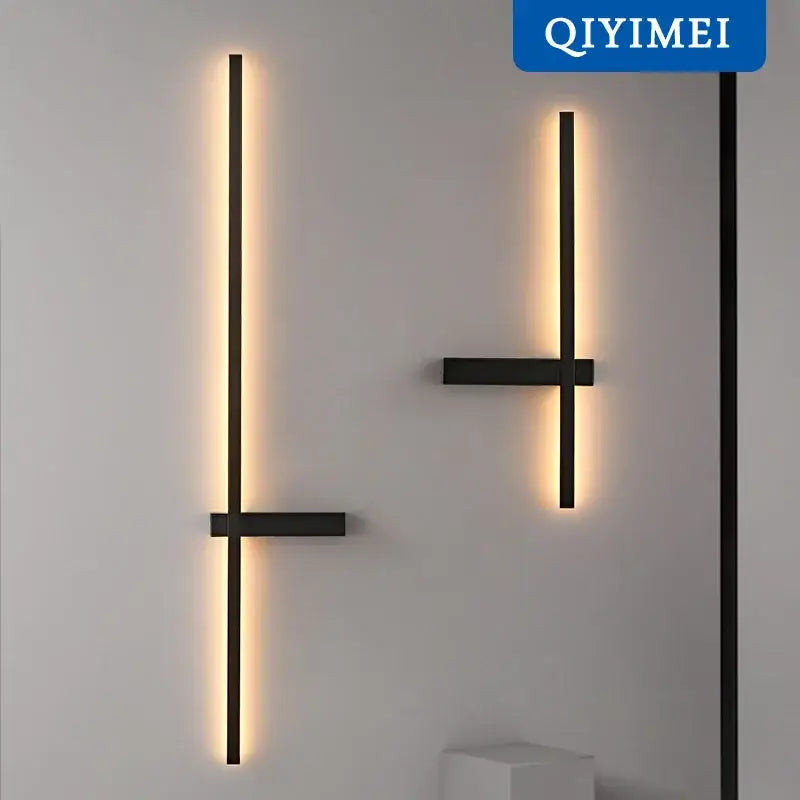DecorBites™ LED Wall Lamp, Modern Minimalist Design, Aluminum, Indoor Lighting, Gold/Black, AC85-260V