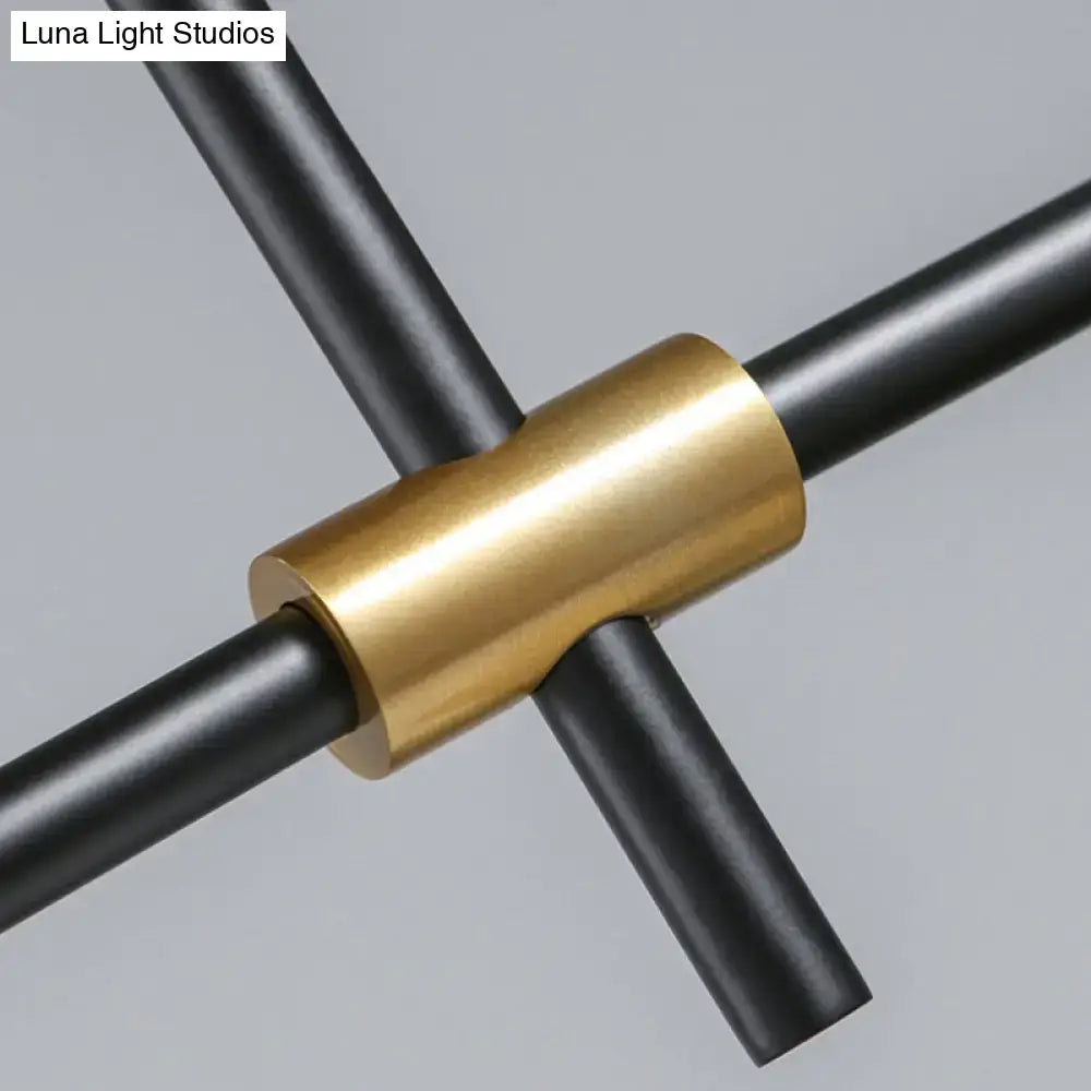 DecorBites™ Contemporary Metal Cone Island Light with 3 Heads and Gold/Black Finish for Dining Room Ceiling