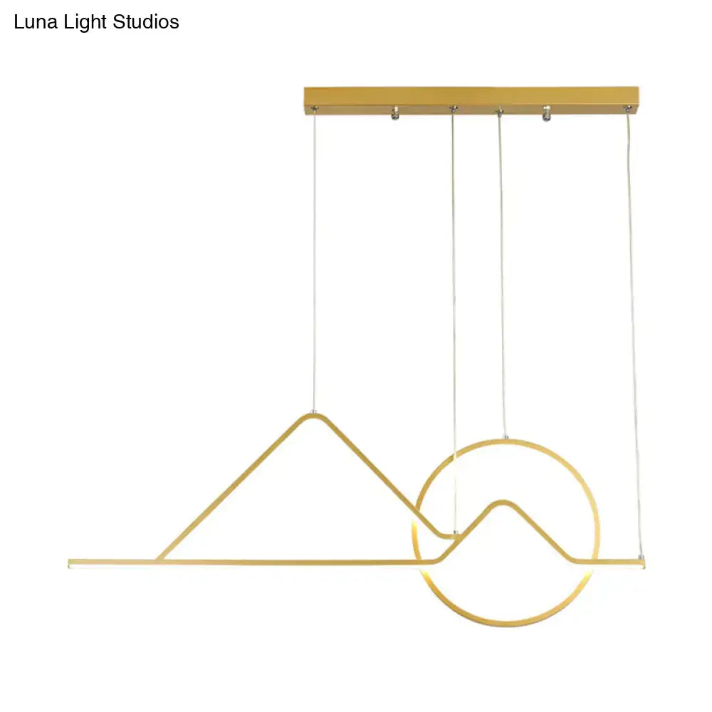 Modern black & gold mountain pendant chandelier dining room light