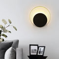 Modern black & gold orbit sconce light – living room ambient lamp