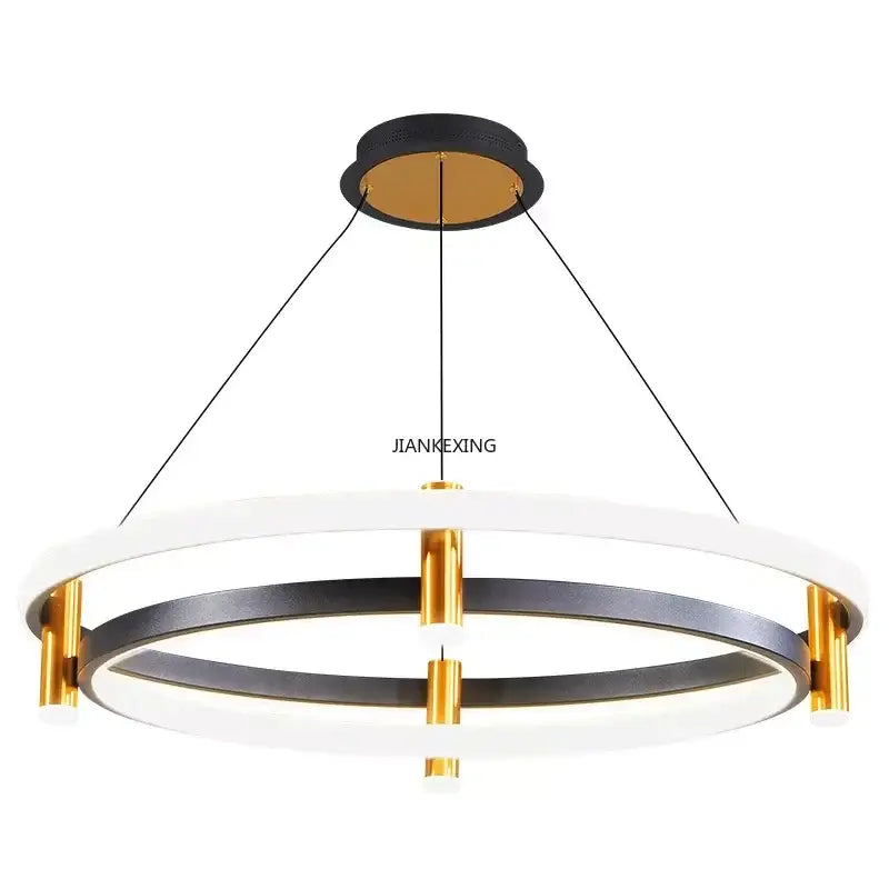 DecorBites™ Black Ring LED Pendant Chandelier for Table Dining Living Kitchen Island Lighting