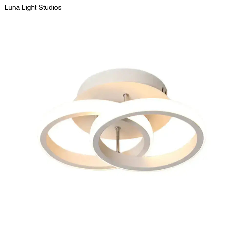 Modern black & gold spiral ceiling lamp for corridor round square moon