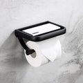 DecorBites™ Black Tissue Paper Holder with Phone Stand - Toilet Roll Rack & Storage Box
