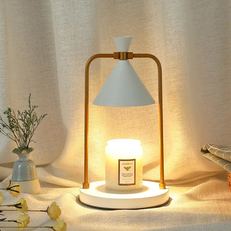 DecorBites™ Candle Warmer Lamp: Electric Dimmable Wax Melt Scented Candles - Home Decor