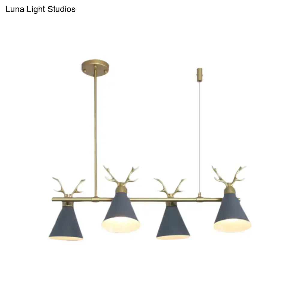 DecorBites™ Antler Design Nordic Chandelier - Restaurant Island Lighting (Black, Grey, White)