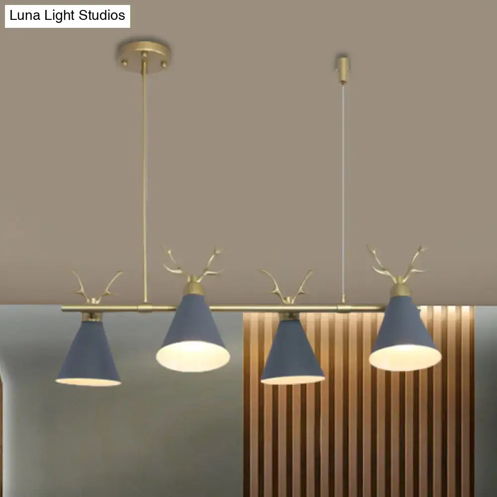 DecorBites™ Antler Design Nordic Chandelier - Restaurant Island Lighting (Black, Grey, White)
